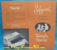 Image for Safeguard Your Family - Tuberculin Patch Test (Vollmer) Lederle Laboratories Color Pamphlet/Brochure Vintage ca. 1955 <b><span style='color:red'>*****FIRST CLASS SHIPPING INCLUDED – DOMESTIC ORDERS ONLY!*****</span></b><span style='color:purple'>